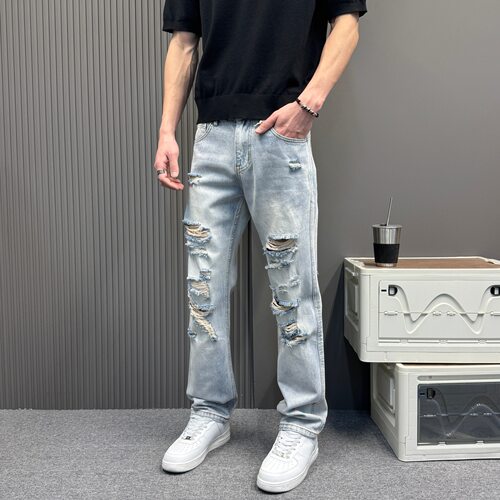 jeans denims pants fashion clothing trousers2026男士破洞