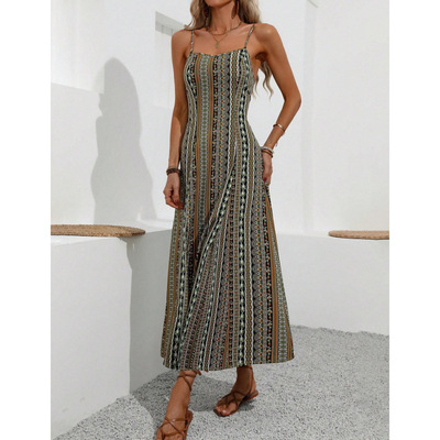 2026 spring summer bohemian women maxi dress woman chiffon裙