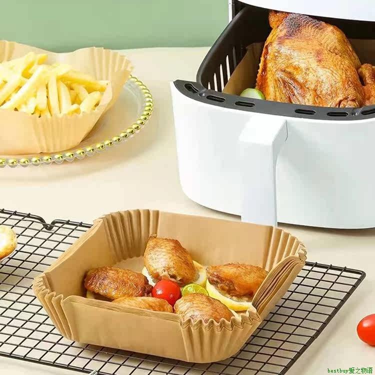 空气炸锅专用纸不粘纸油纸方形托更适合薯条烧烤烘焙baking工具