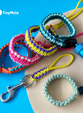 TinyMola编织潜水防丢绳手电筒失手绳单头钩手环叮叮水下相机挂绳