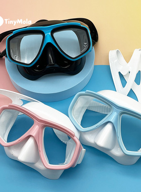 TinyMola 近视面镜水肺潜水镜OW玻璃镜片专业眼镜浮潜面罩带度数