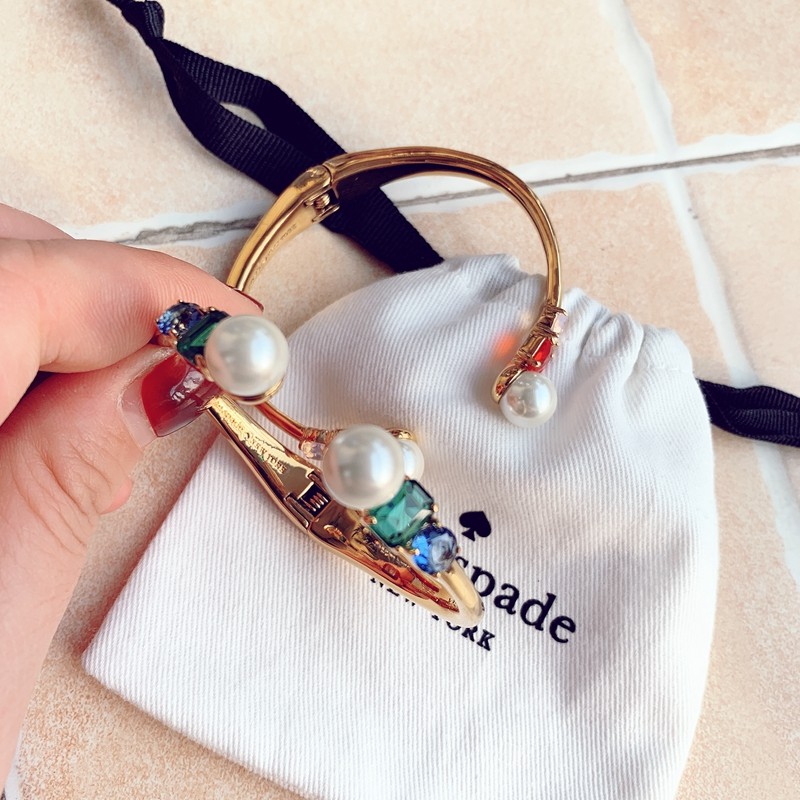 {清仓}欧美轻奢牌品牌精美简约珍珠宝石开口女时尚手镯女手环