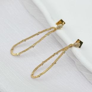 轻奢出口A*B鬼才设计师合金包金个性轻奢满钻耳钉女耳环