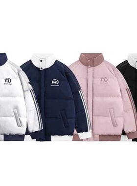 美式羽绒棉衣棉服女冬季新款面包服情侣加厚oversize棉袄