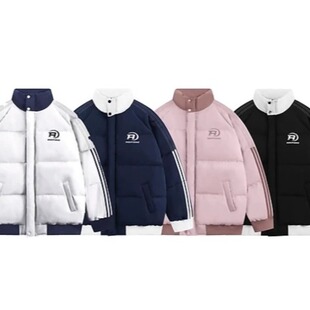 美式羽绒棉衣棉服女冬季新款面包服情侣加厚oversize棉袄