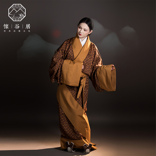 马王堆定制秦汉传统秋冬 复原款 怀谷居汉服曲裾战国袍 卓文君