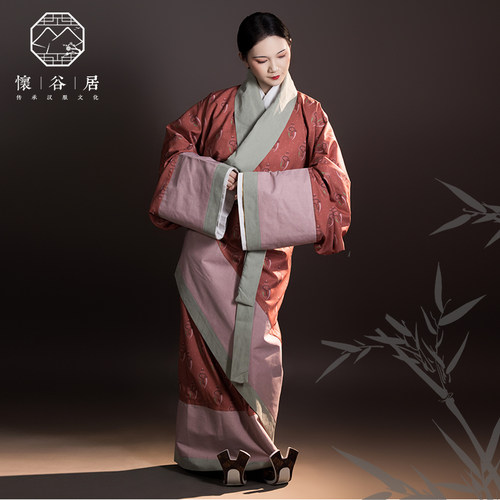 怀谷居汉服直裾曲裾战国袍【离薇】复原款马王堆定制秦汉传统秋冬