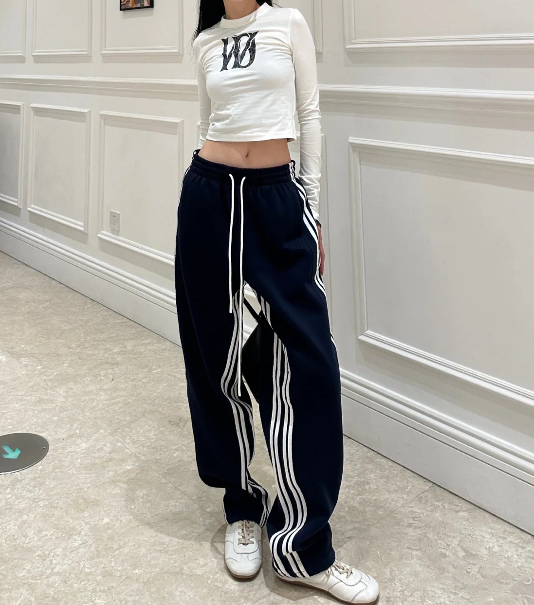 正确版 aoan 拼边加绒运动裤｜Bottom下装｜白色/灰色/藏蓝色