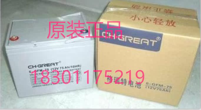 CH.GREAT格瑞特蓄电池12V75AH 6-FM-75 UPS/EPS/直流屏等设备专用