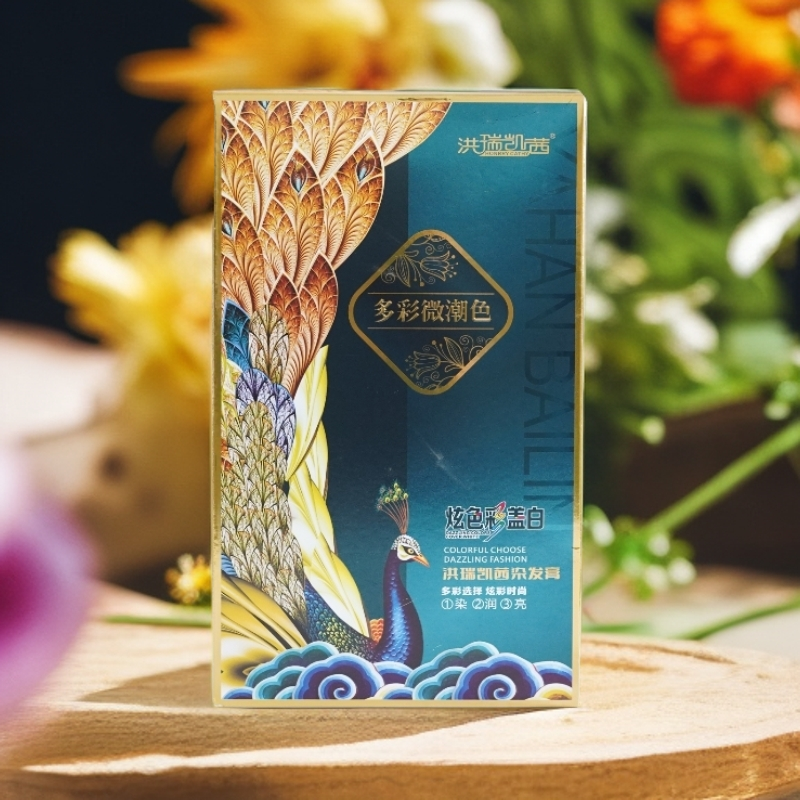 洪瑞凯茜染发膏炫色彩盖白多彩微潮色遮白发焗油膏染发剂900克