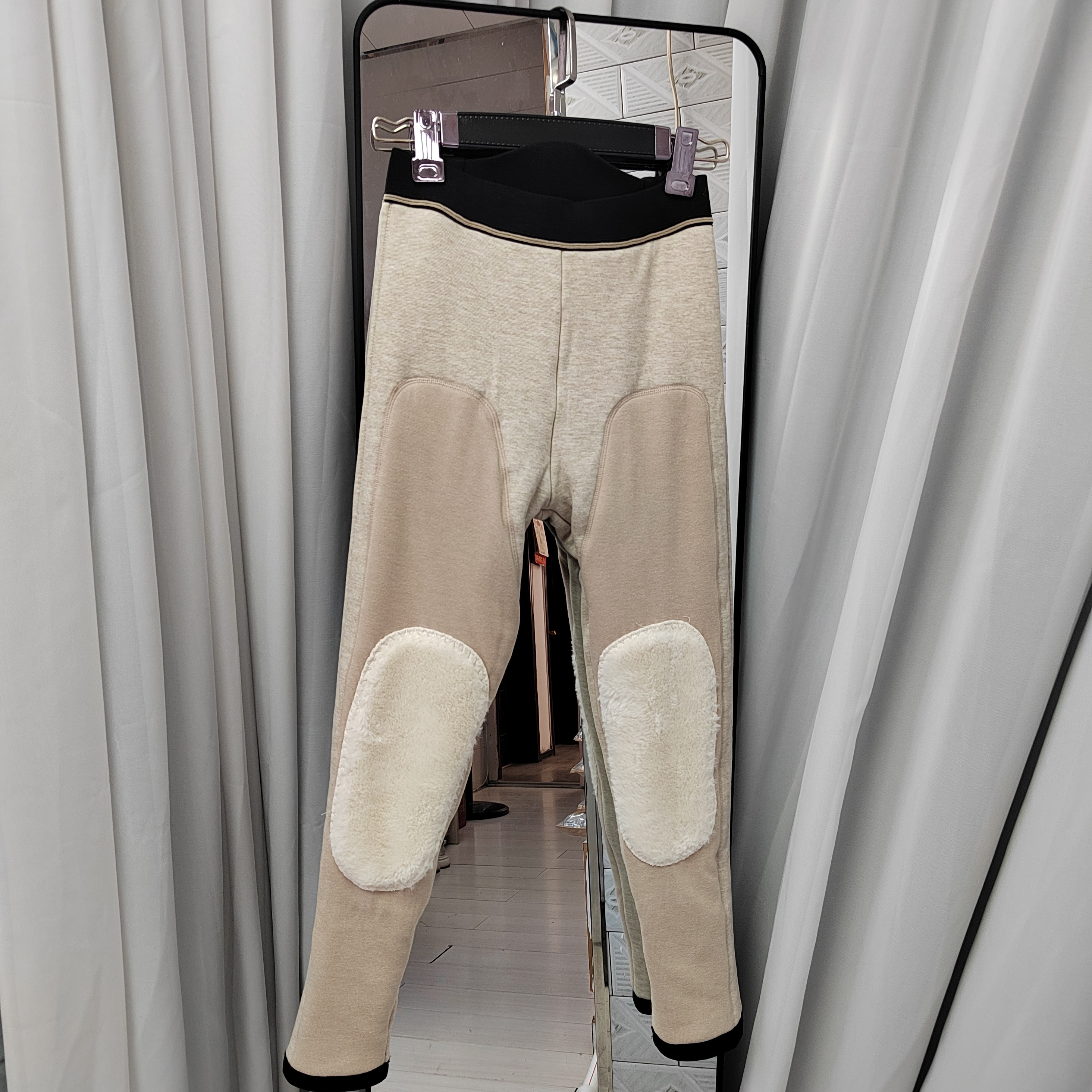 510大童款加厚款羊毛棉裤男女同款高腰双护膝护腰保暖裤