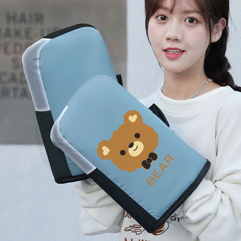 反光条加绒保暖防水电动车手套