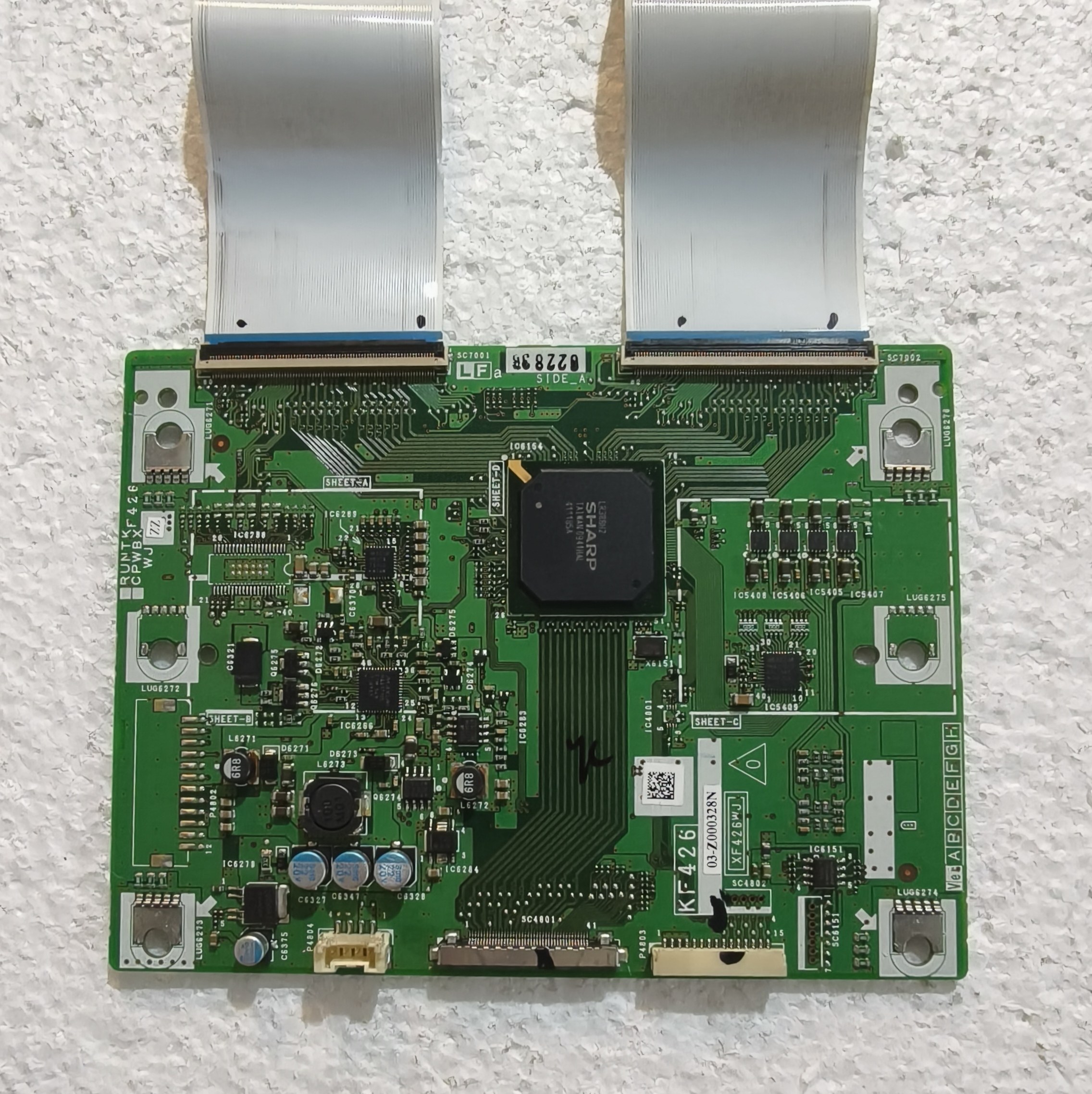 原装夏普LCD-52E77A液晶电视逻辑板RUNTK CPWBX F426WJ ZZ 测试好