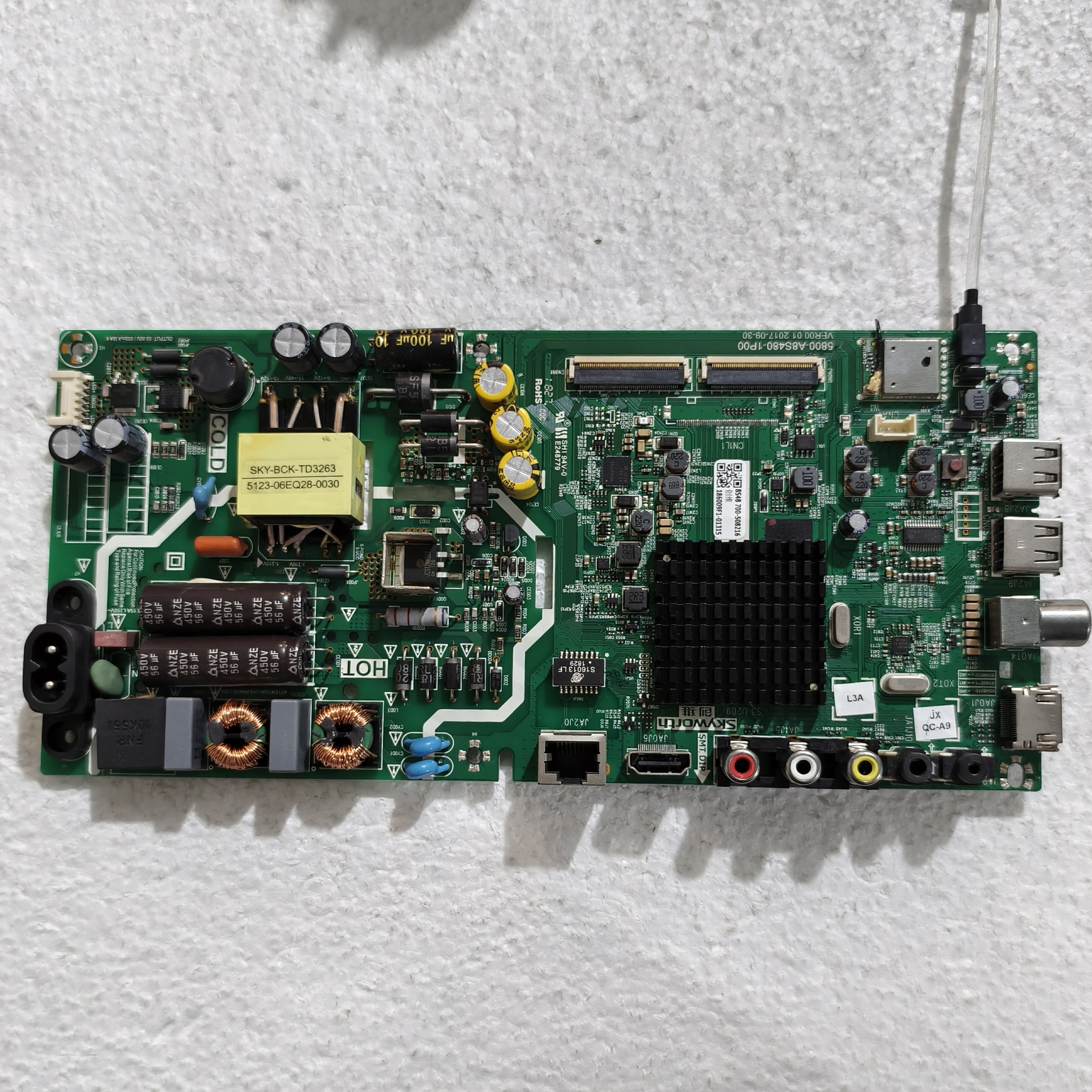 原装创维43X6主板5800-A8S480-1P00配屏RDL430FY LD0-900测试好