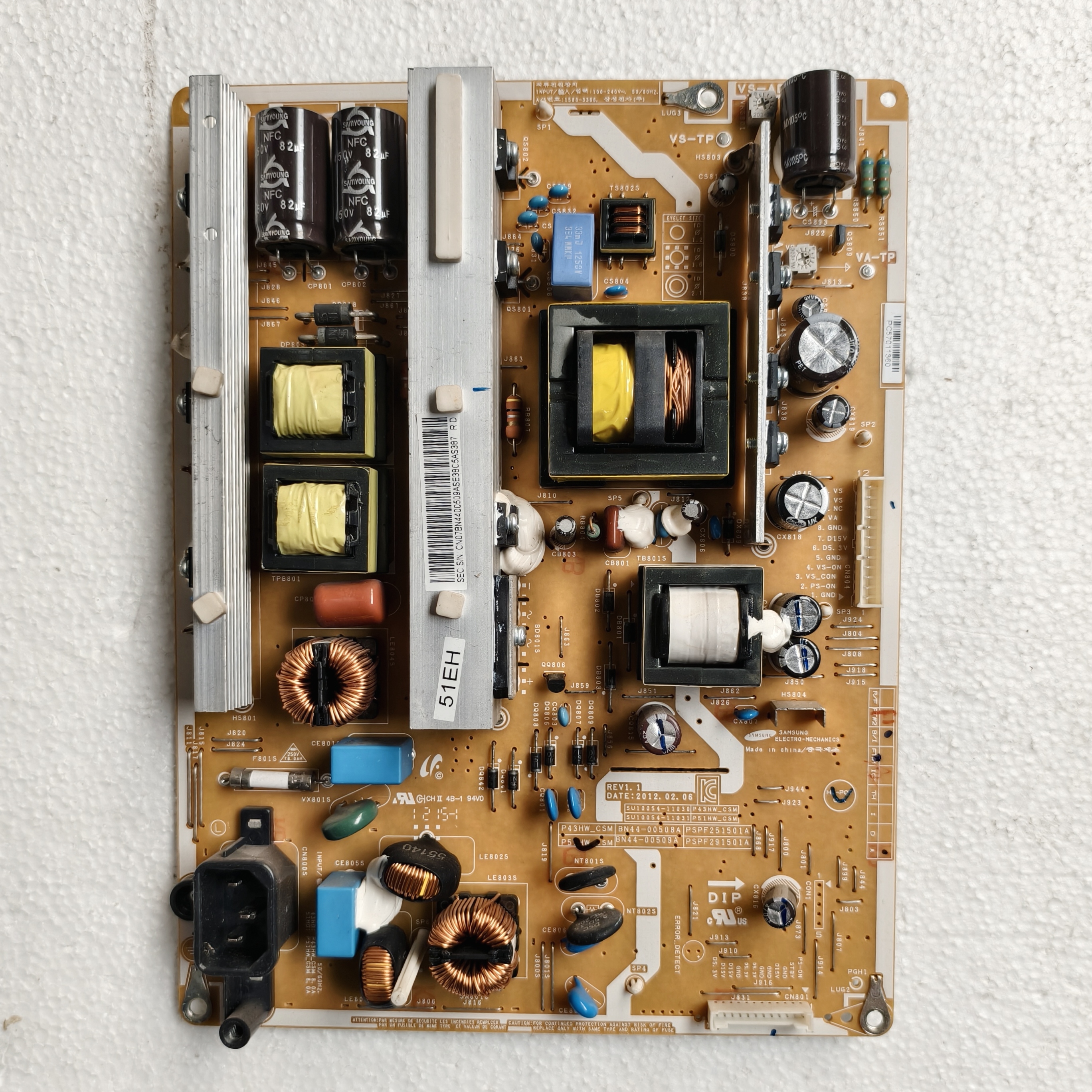 原装三星 PS51E450A1R等离子电源板BN44-00509A 测试好 现货