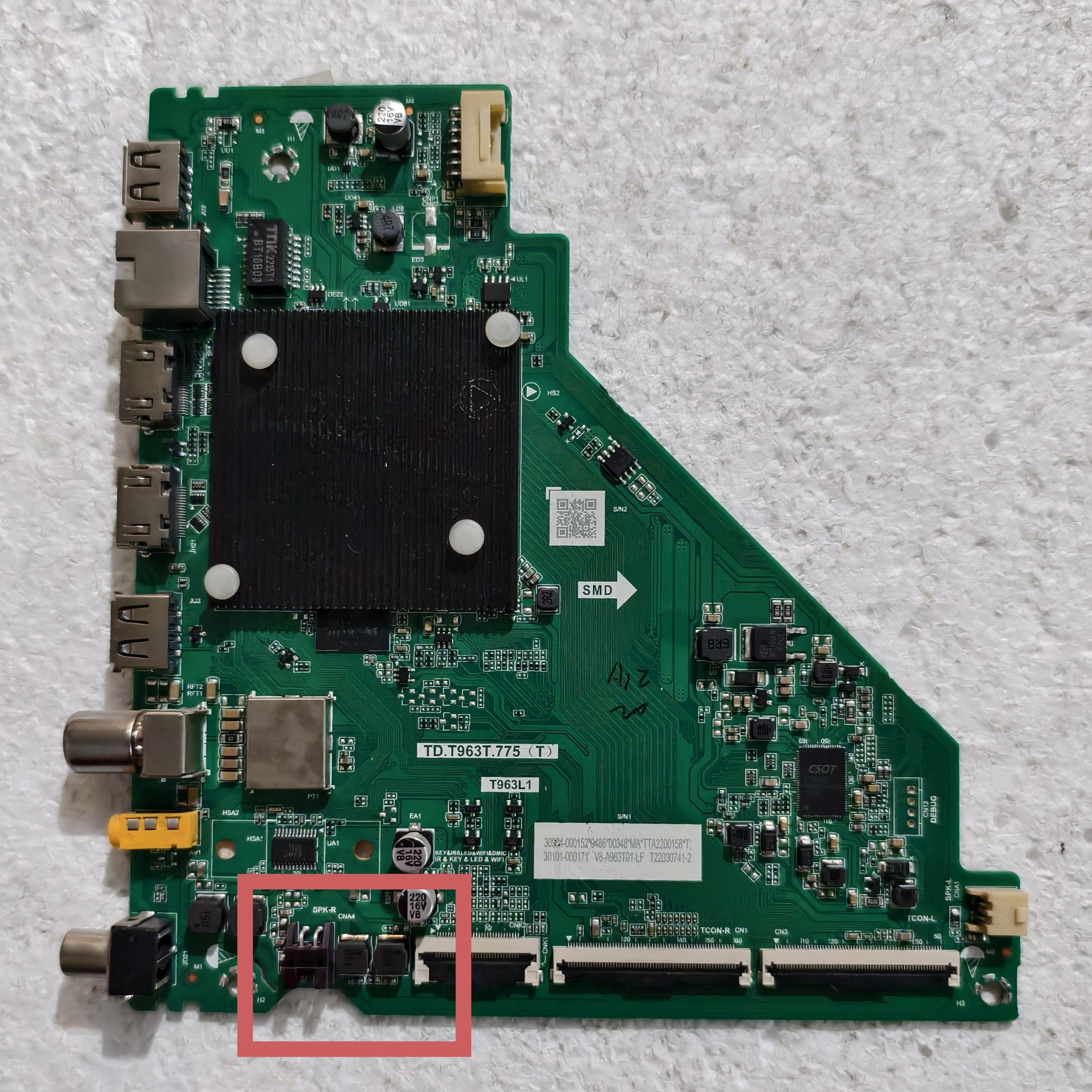 原装TCL 55S11/55V6EA主板 TD.T963T.775(T)屏LVU550NDEL CS9W84