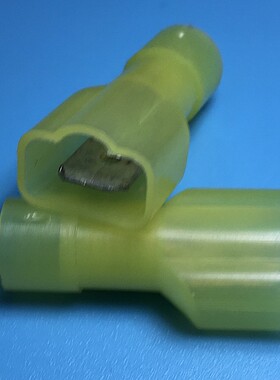 冷压端子MDFN5.5-250黄色全包绝缘端子尼龙公母插6.3插片公500个