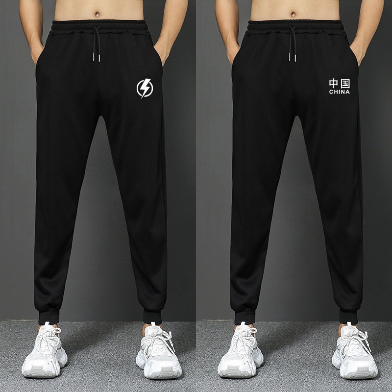 夏季薄款运动裤男16高中初中学生15岁男孩12大童休闲束脚长裤子13