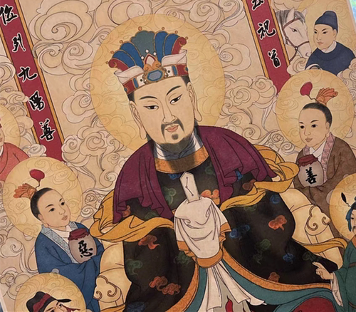 2026民间灶神平面贴画灶公灶婆龙年新春年画厨房灶王爷神像纸灶君