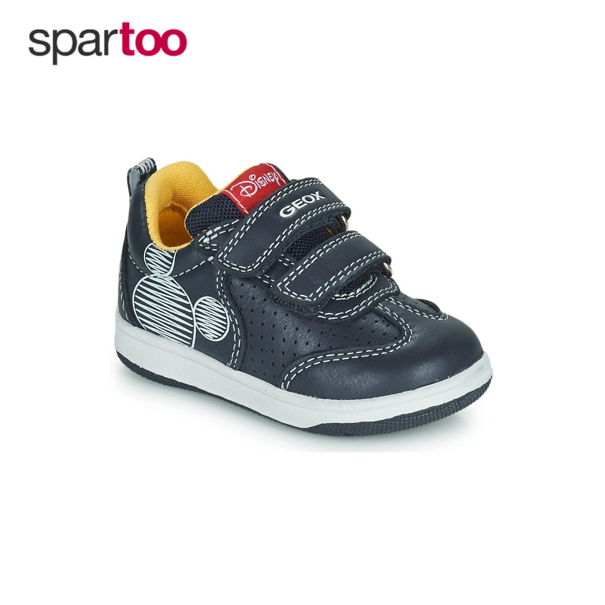 geox健乐士童鞋运动鞋春秋男孩海蓝色低帮魔术贴圆头透气板鞋球鞋