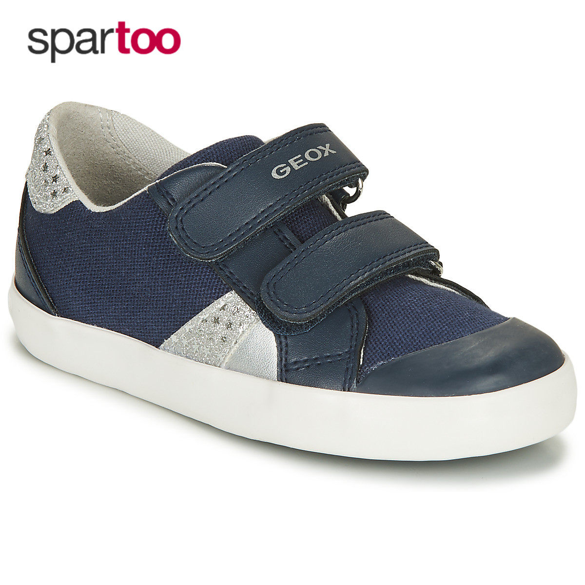 geox/健乐士童鞋运动鞋春秋男童板鞋海蓝色魔术贴球鞋