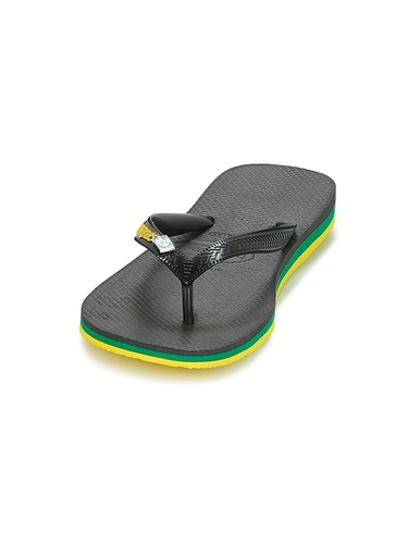 Havaianas Обувь, пляжные сланцы, черно-желтые летние тапочки