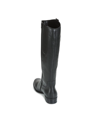 GABOR Высокие сапоги, черные кожаные демисезонные ботинки с молнией