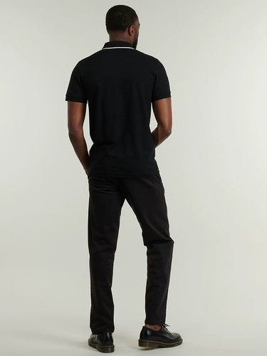 Hugo Boss Демисезонная летняя черная футболка polo с молнией, короткий рукав
