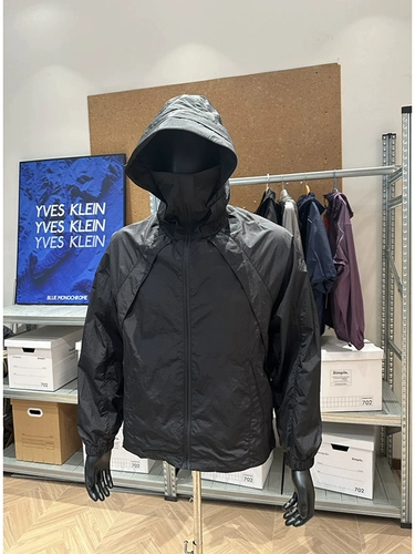 Черная тонкая толстовка с капюшоном, летняя одежда для защиты от солнца, дорожная спортивная куртка, в американском стиле