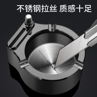 n不锈钢网红收灰缸高级办公室客厅万次火柴灰 烟灰缸家用创意个性