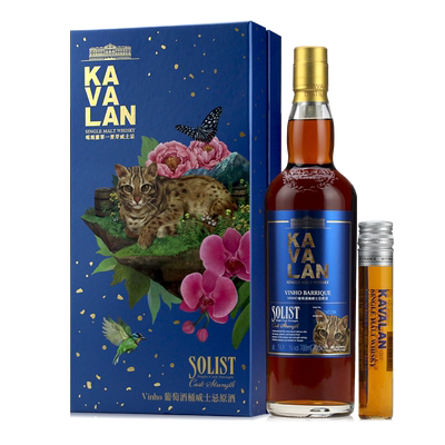 台湾金车噶玛兰经典独奏威士忌(Vinho葡萄酒桶)石虎新春礼盒洋酒