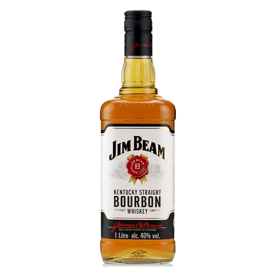 波本威士忌 JimBeam洋酒大金宾进口肯塔基州白占边威士忌酒1000ml