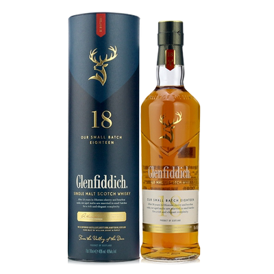 Glenfiddich格兰菲迪18年单一纯麦苏格兰麦芽威士忌洋酒英国700ml