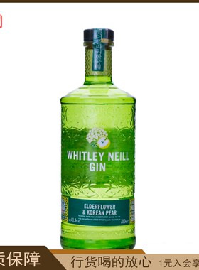 Whitley Neill 惠特利尼尔水晶梨金酒 英国进口洋酒杜松子酒