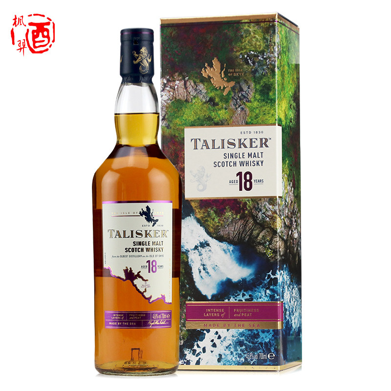 泰斯卡18年单一麦芽威士忌 TALISKER SINGLE MALT 斯凯岛纯麦洋酒