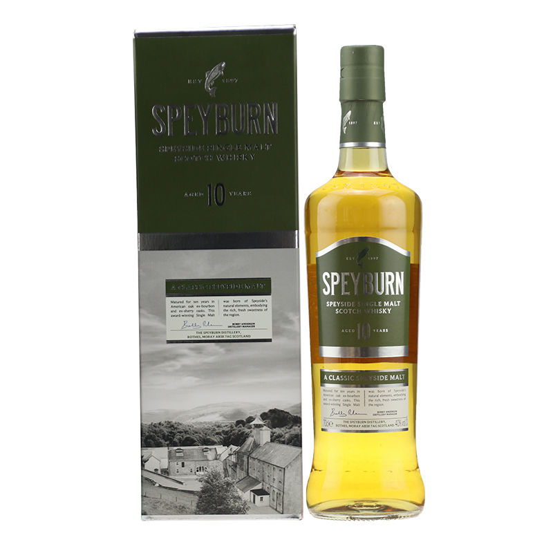 speyburn圣本贝10年单一麦芽威士忌 盛贝本10年苏格兰威士忌700ml