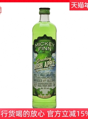 米其芬青苹果味利口酒MICKEY FINN IRISH APPLE荷兰进口洋酒500ml