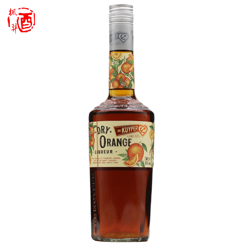 迪可派干橙味利口酒 DE KUYPER DRY ORANGE 鸡尾酒调酒果味700ML