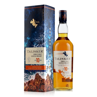 Talisker 泰斯卡10年陈酿单一麦芽苏格兰威士忌酒 英国洋酒礼盒装