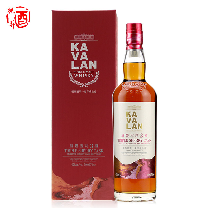 金车·噶玛兰层丰雪梨三桶单一麦芽威士忌KALVLAN  台湾进口700mL