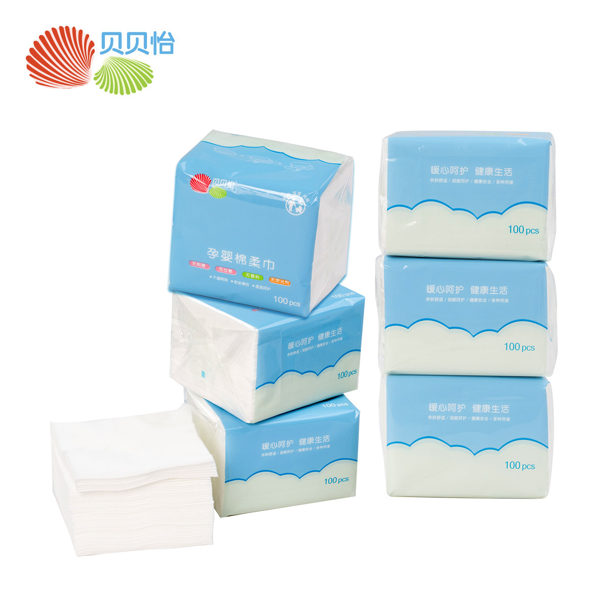 Beibei Yi baby Cotton soft Baoma disposable Face Towel household Wet wipes Baby 6 packingin the Maternity/Maternal supplies/Nutrition , Prenatal and postnatal mother supplies , Wipes  category - from Buy2taobao.com to provide professional Taobao agent buy service