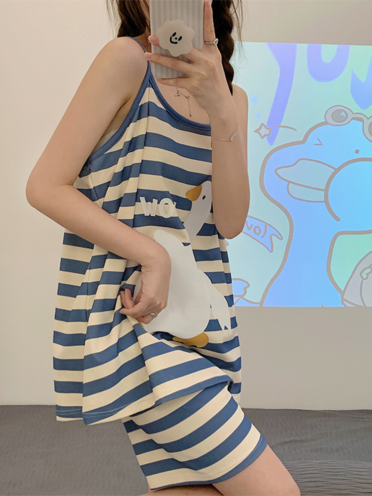 HEARMES大白鹅纯棉睡衣女