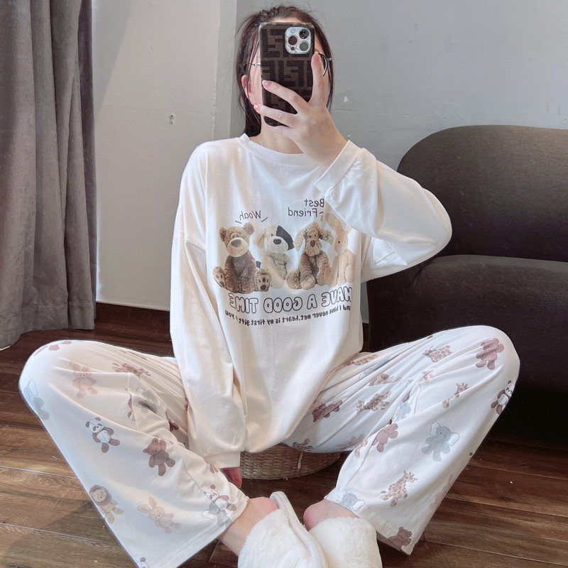 HEARMES卡通动物睡衣女