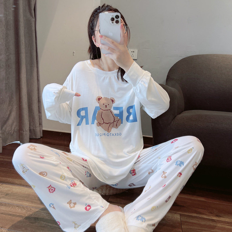 HEARMES字母小熊睡衣女