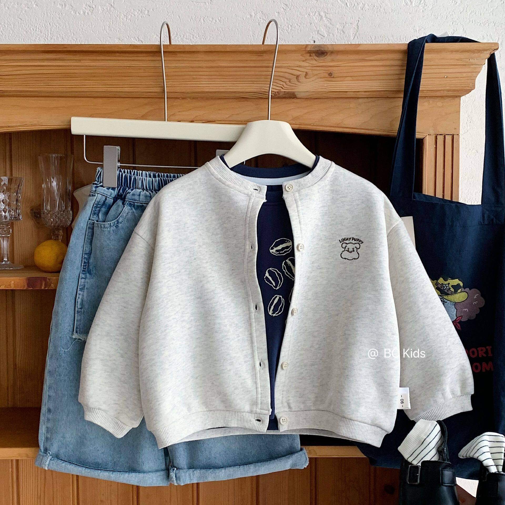 儿童外套2026春季韩版新款男童小狗刺绣卫衣开衫中小童洋气春装潮