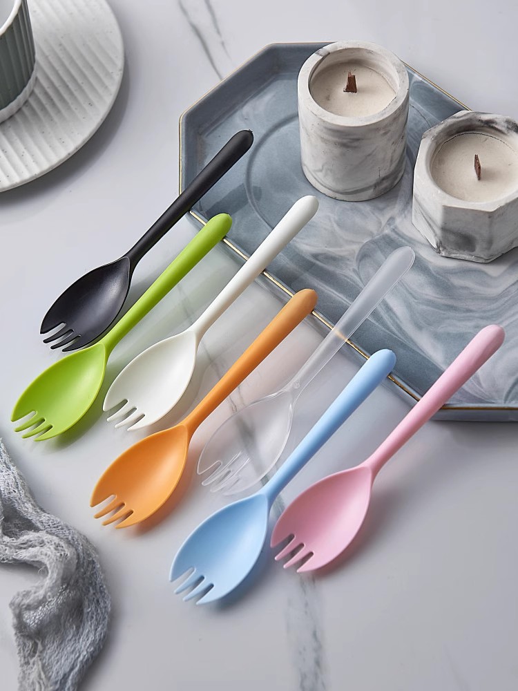 塑料一次性调羹勺子叉子叉勺水果蛋糕叉单独包装甜品勺冰淇淋雪糕