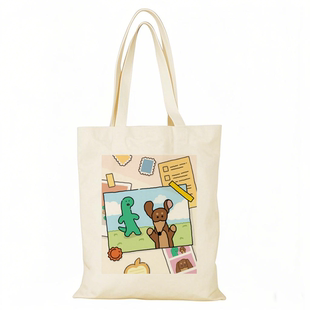 Joguman乔谷漫帆布包卡通周边帆布袋定制大容量环保购物袋外出