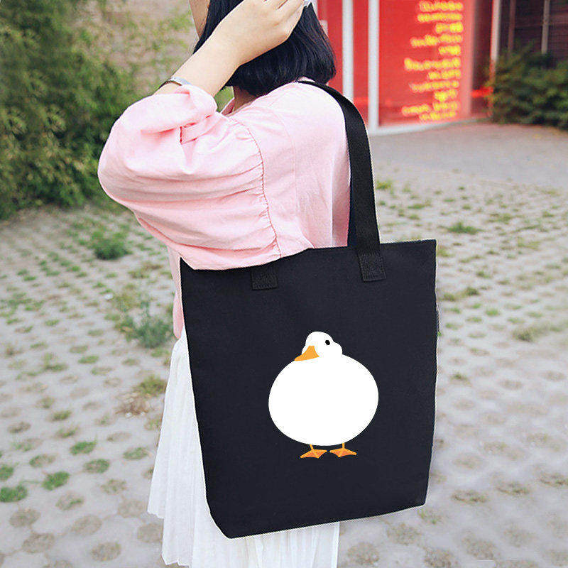 大胖鹅柯尔鸭子卡通帆布包单肩斜挎托特包女包背包简约手提袋,箱包皮具/热销女包/男包,时尚帆布包,淘宝优惠券,粉丝福利购,淘宝优惠卷