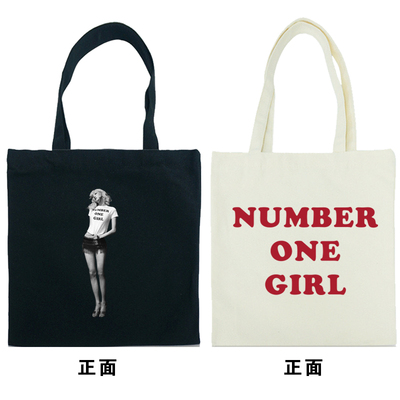 rose朴彩英number one girl纯棉帆布包男女单肩斜挎手提通勤学生