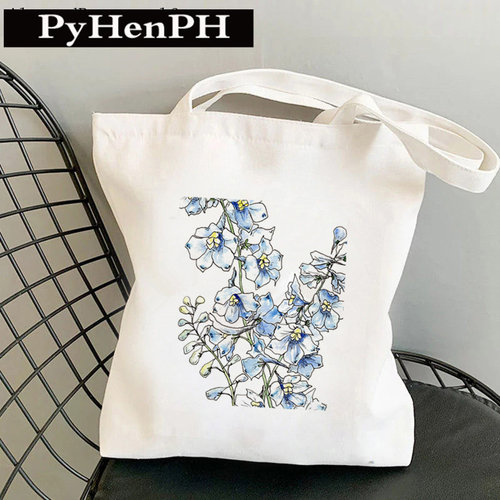 Yellow Cosmos Flowers  Canvas Bag 黄色鲜花印花单肩单肩帆布包